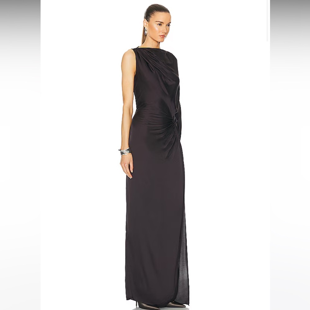 NWT! L'Academie by Marianna Cassia Gown in Dark Brown - Picture 2 of 6